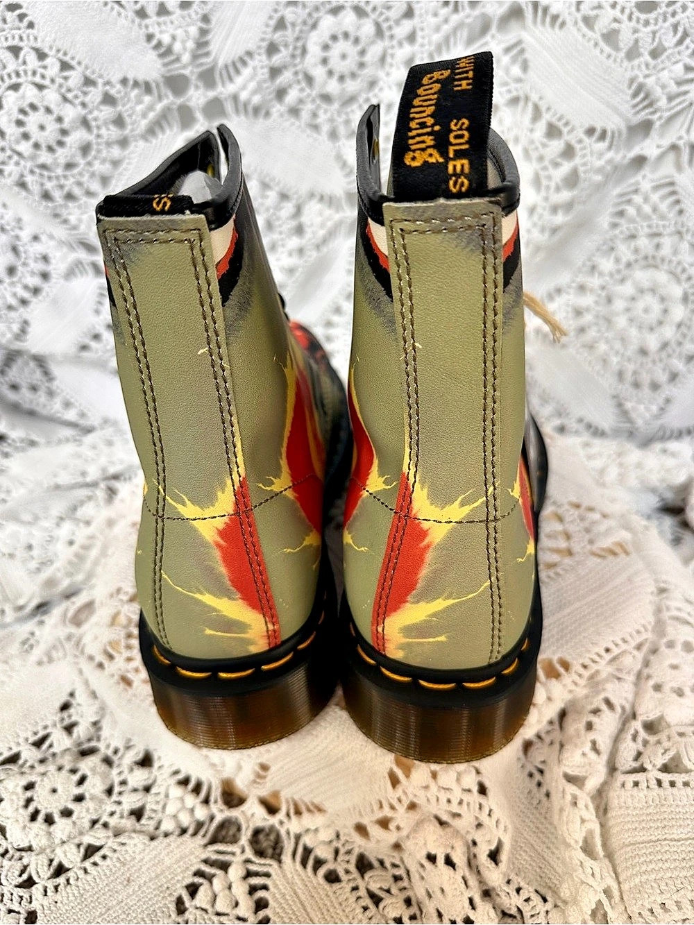 Dr. Martens 1460 x Tate Museum Collab 'Volcanic Flare' Leather Boots - New With - Picture 7 of 15
